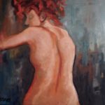 Peinture à l'huile, Stephanie lecuyer, peinture figurative, nu, couleur